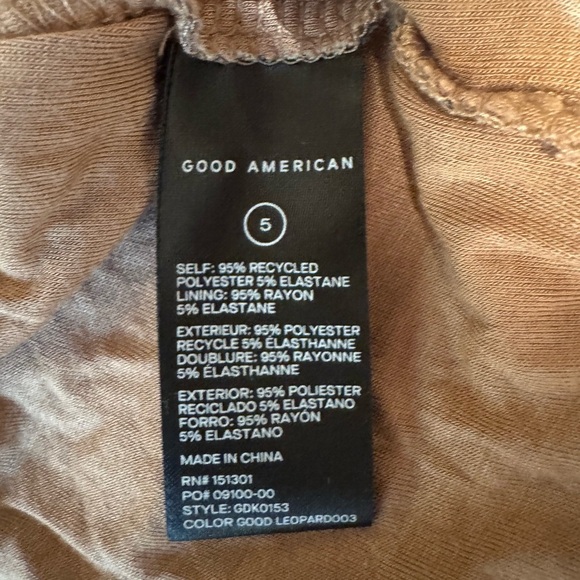 Good American Leopard Print rouged Dress. Size 5 Junior. EUC. - Picture 10 of 11